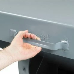 Budget ⭐ Hinged Lid for 1 Cu. Yd. Global Industrial™ Self Dumping Hopper, Gray ✨ -Deals Pallet Trucks Store 238405GY 31