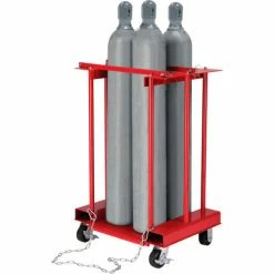 Promo 👍 Global Industrial™ Forkliftable Cylinder Storage Caddy, Mobile For 4 Cylinders 🎁