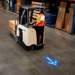 Brand new ❤️ Global Industrial™ Forklift Blue Arrow Light with Flash 🥰 -Deals Pallet Trucks Store 800504 06