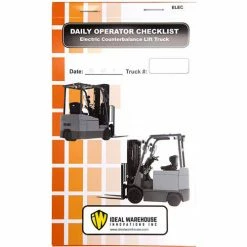 Buy 🔥 Replacement Checklist 70-1076 for Ideal Warehouse Electric Counterbalance Forklift Checklist Caddy 😉