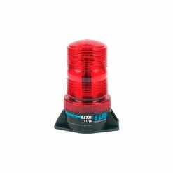 Budget 🎁 TVH Parts Meteorlite™ 5 High-Profile Strobe Light - 12-80V - Permanent Mount - Red - SY361005-R-LED ⌛