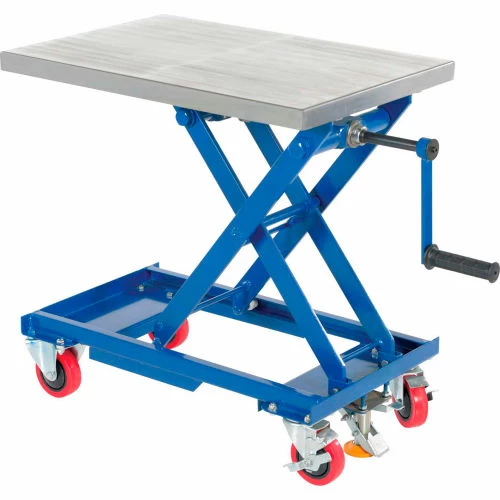 Cheap ๐ Vestil Mobile Hand Crank Mechanical Scissor Lift Table CART-330-M 330 Lb. Capacity - 27 x 17 Platform ๐ 1 Cheap ๐ Vestil Mobile Hand Crank Mechanical Scissor Lift Table CART-330-M 330 Lb. Capacity - 27 x 17 Platform ๐